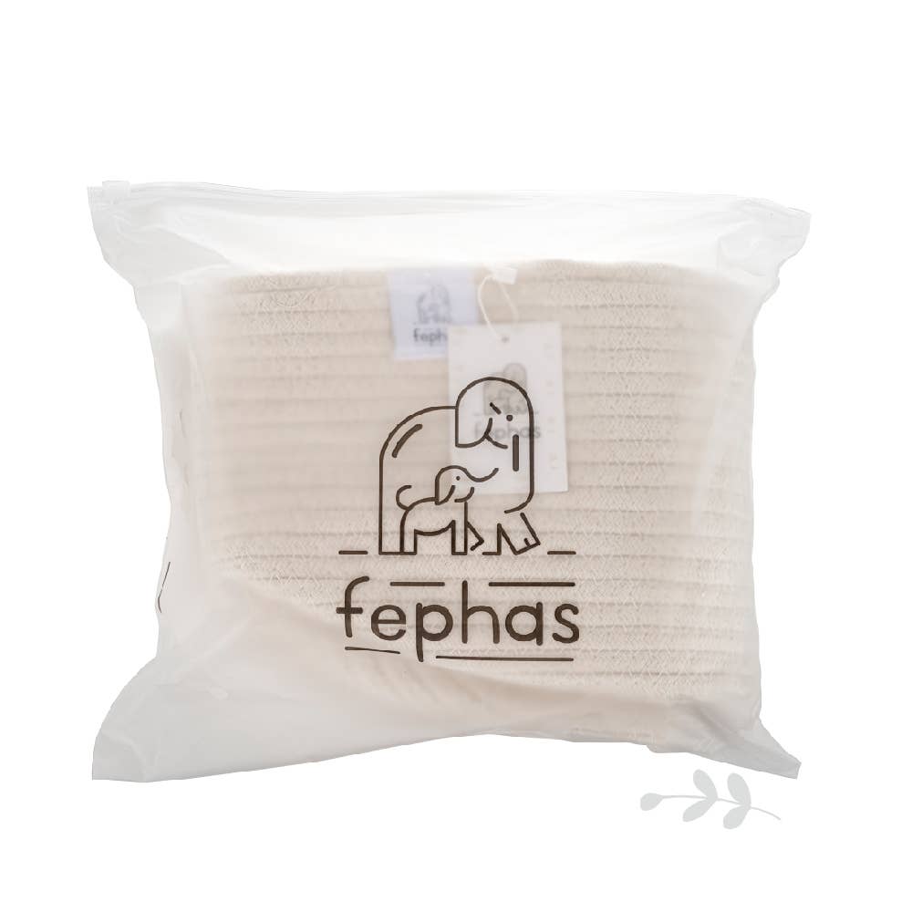 Fephas – wholesale Nappy caddy – Baby – Rope Diaper Caddy- Off-white6