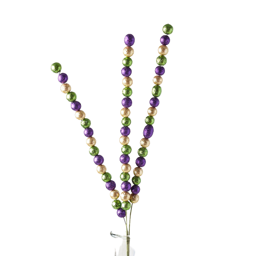 Factory Direct Craft - Wholesale Ornament - 27" Mardi Gras Round Ball Stem 3