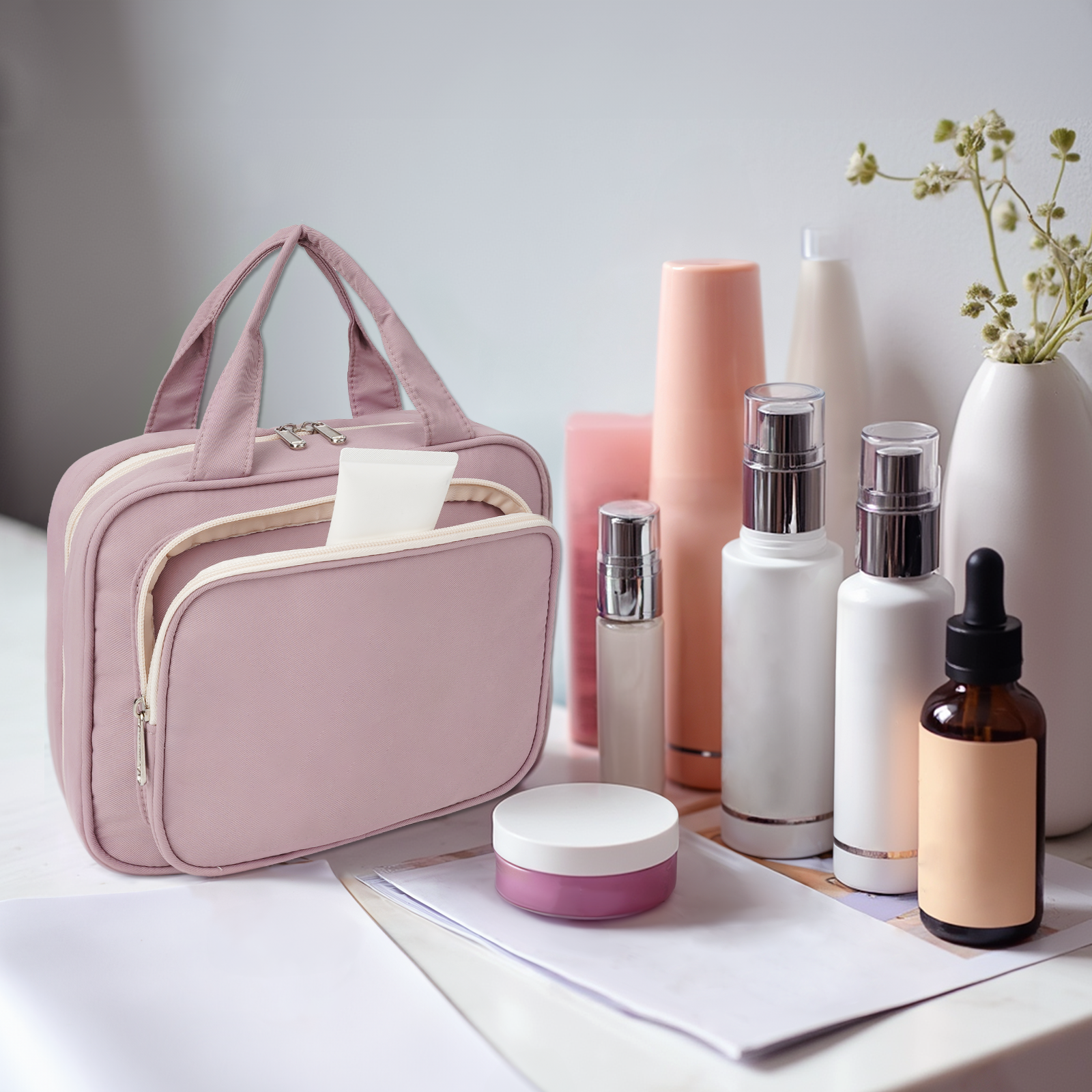 wandf – Großhandel Schmink-/Kosmetiktasche – Hängender Kulturbeutel für Frauen Reise-Make-up-Tasche106