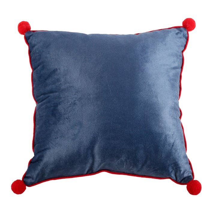 Something Different Wholesale - Wholesale Throw/Decorative Pillow - 35cm Square Gnome Print Cushion with Pom Poms2