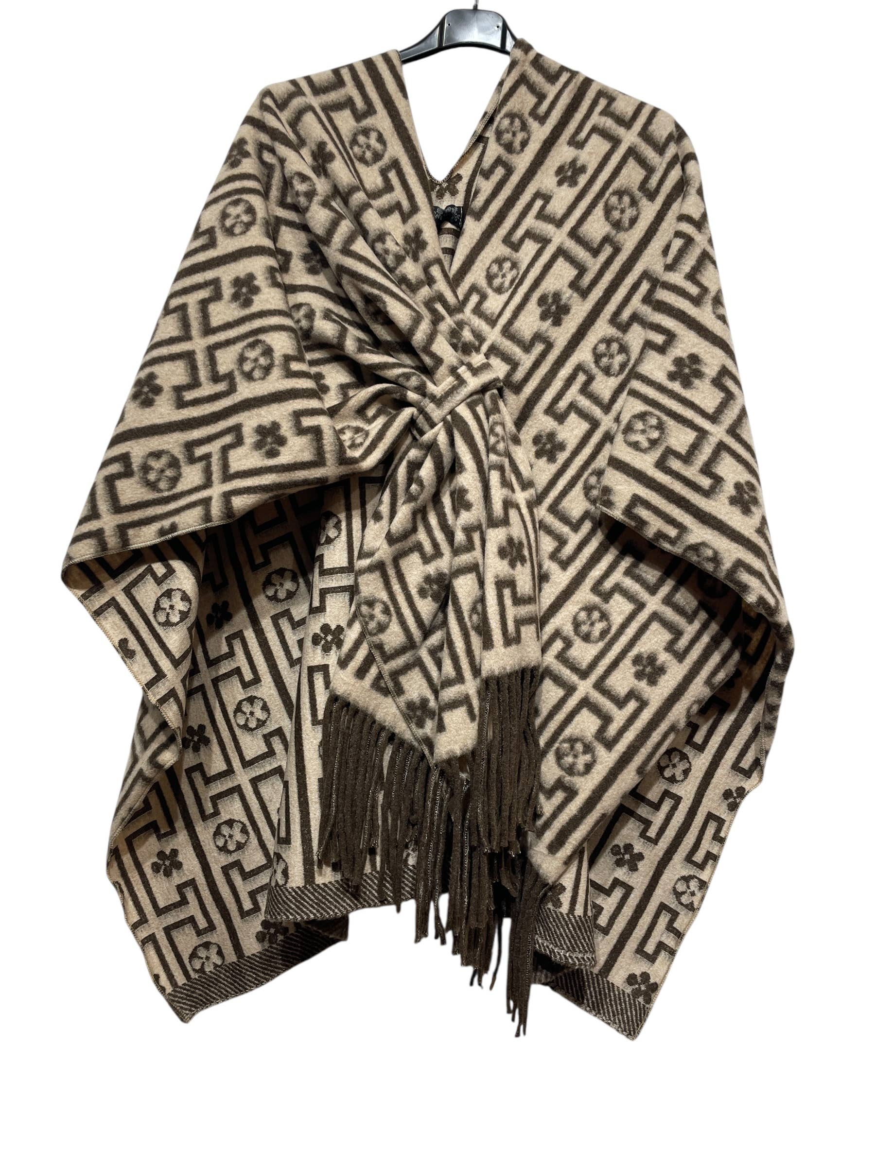 LINEN & COTTON HOUSE - Vente Poncho – femme - 40811 PONCHO IMPRIME AUTUMN WINTER CLOTHING 8