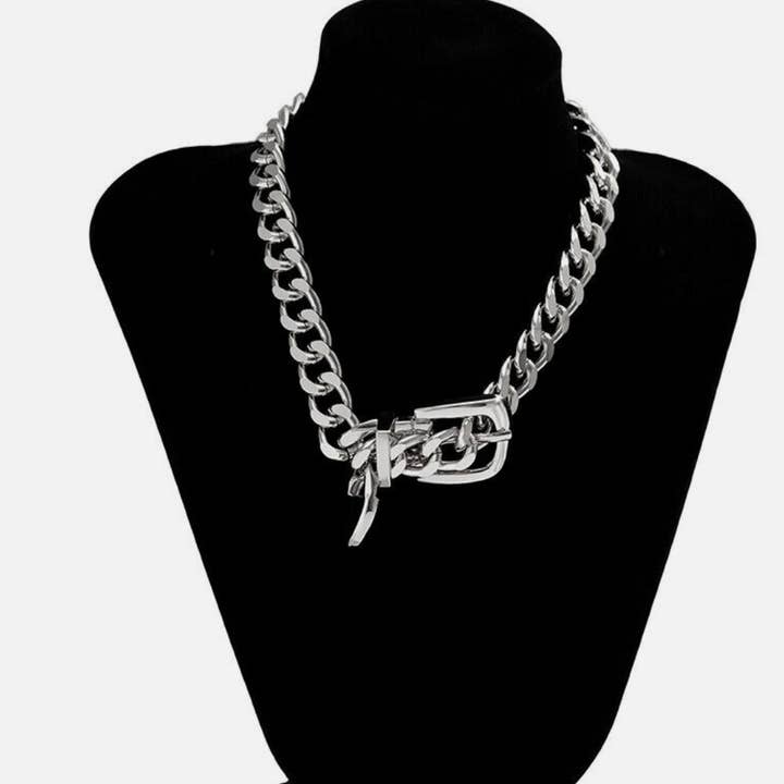 HoopLa - Wholesale Choker/Collar - Ann- Buckle Necklace- Boucle de Sellier Collar4