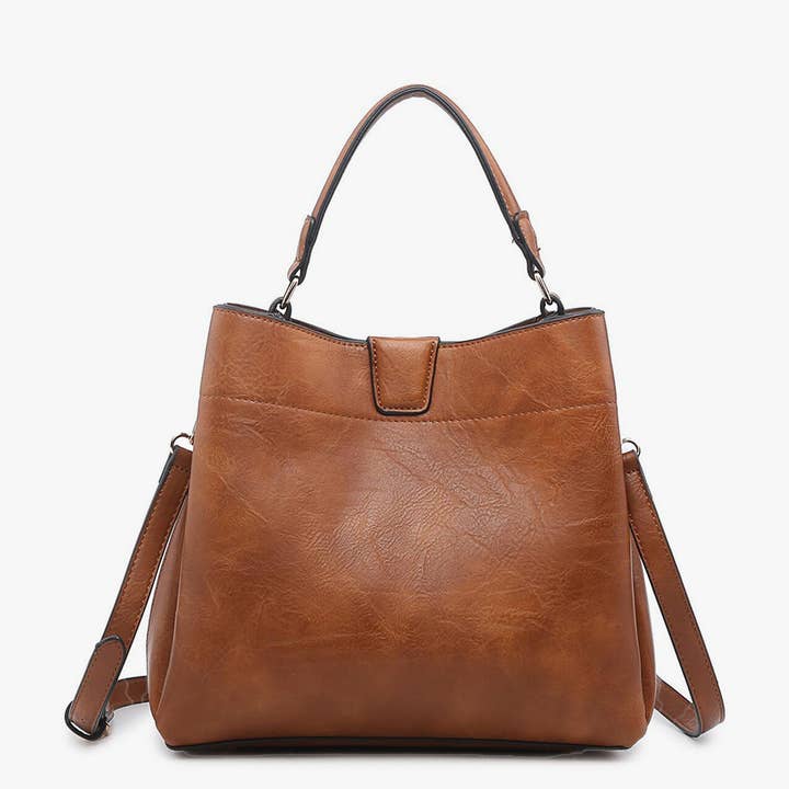 Jen & Co. - Wholesale Satchel - Women's - *SALE* M1951 Tati Monogrammable Satchel w/ Shoulder Strap