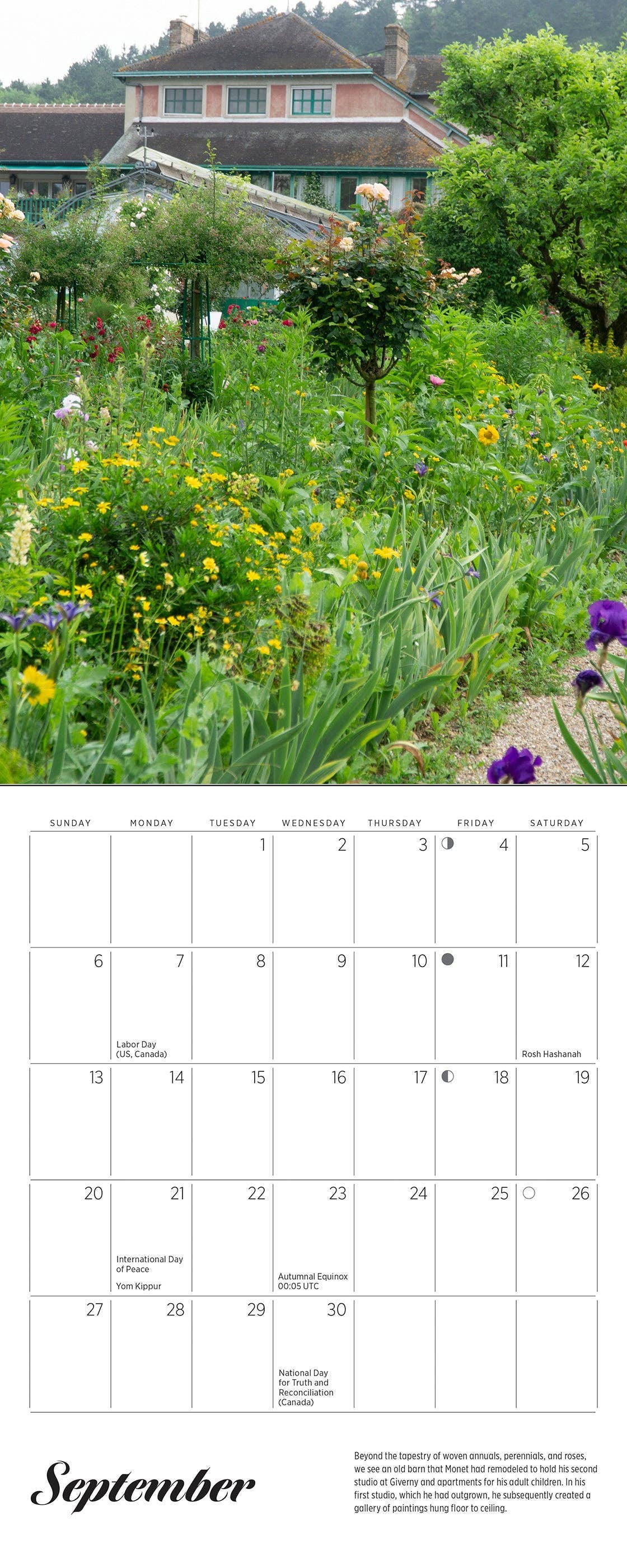 Pomegranate – wholesale Calendar – Monet’s Passion: The Gardens at Giverny 2026 Mini Wall Calendar3