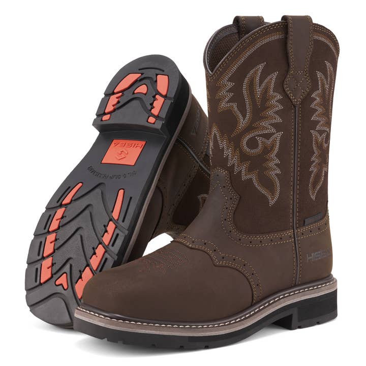 HISEA - Wholesale Cowboy Boots - Men's - Men's Steel Toe Cowboy Boots