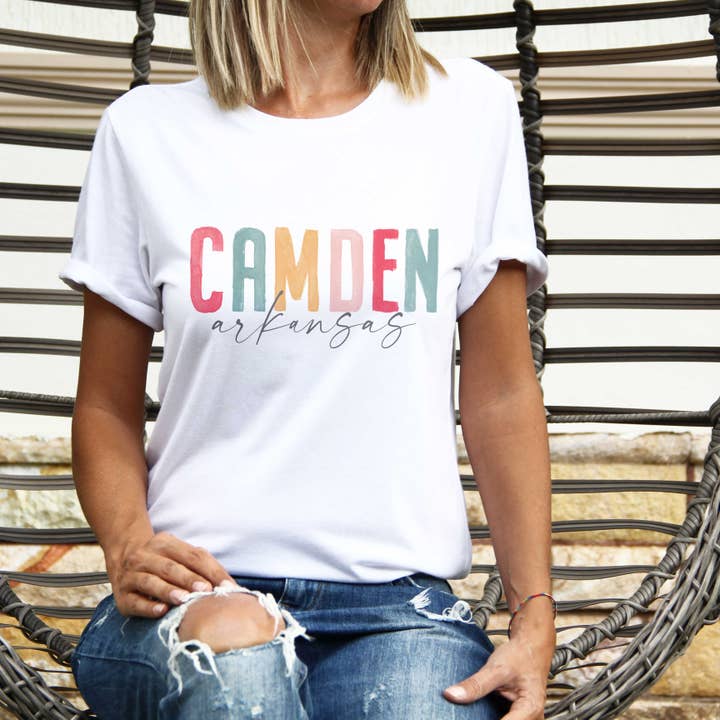 Clairmont & Co - Wholesale Screen Printed T-Shirt - Women's - Custom City Shirt, Graphic T-shirts, Watercolor City6