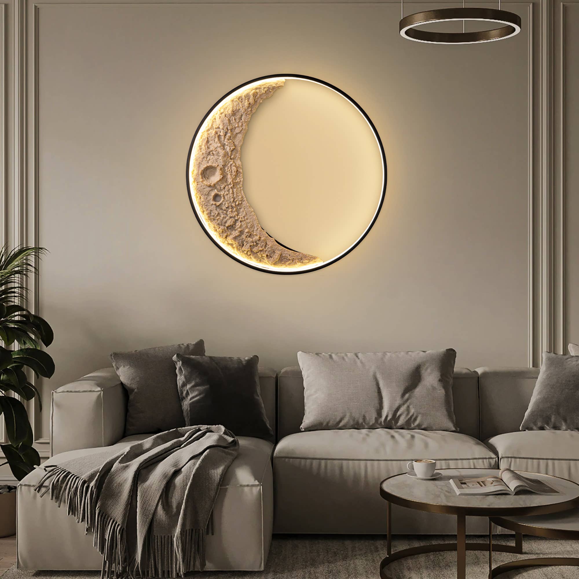 EP Design Lab - Wholesale Sconce - Indoor & Outdoor 3D Moon Electric Wall Lamp1