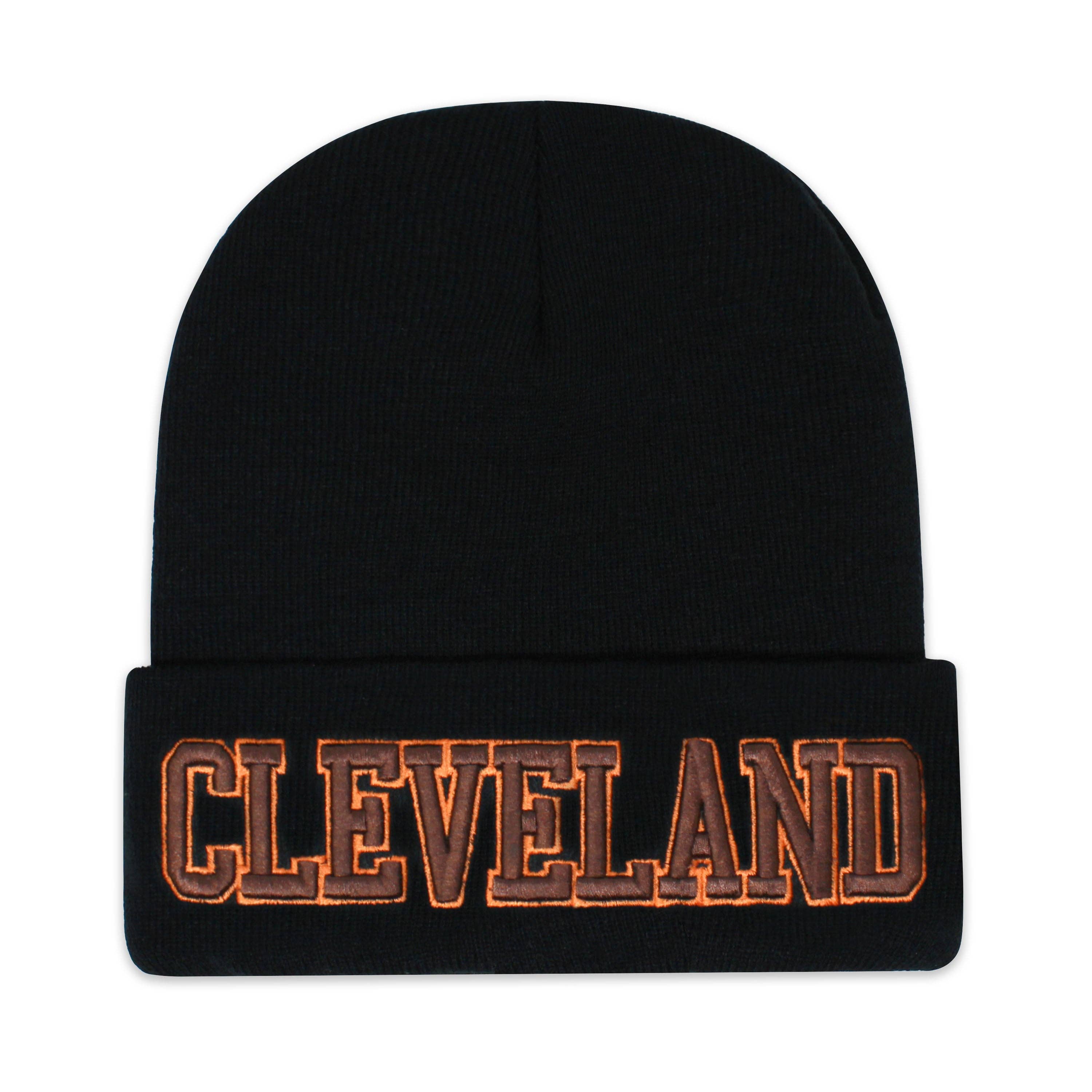 ChoKoLids - Vente Bonnet – unisexe - Bonnets noirs en tricot brodé 3D Football Sports Team City6