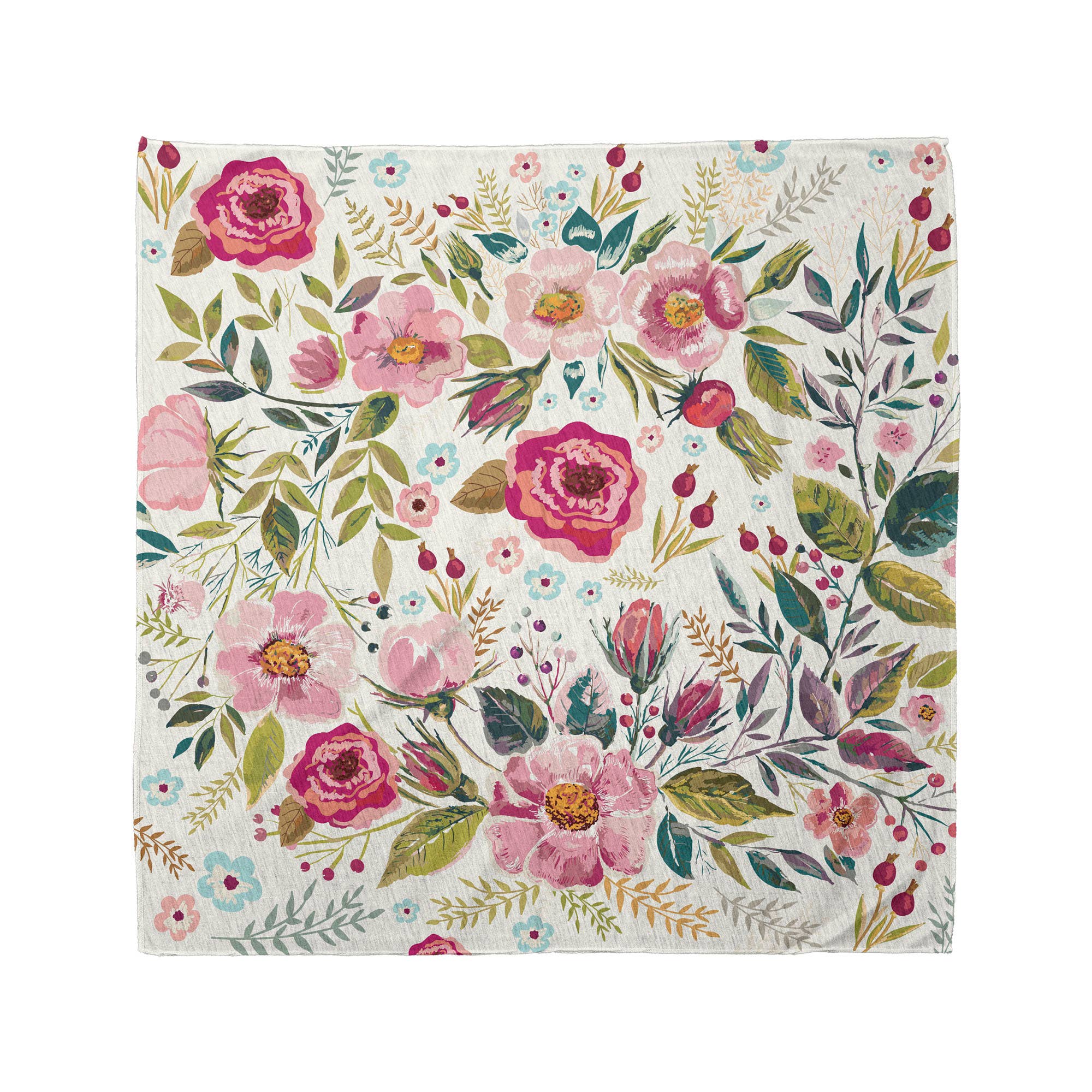 Ambesonne – Engroshandel Bandana - Unisex – Blomstret Bandana Unisex Boho Blomster og Kronblade Mønster 22"