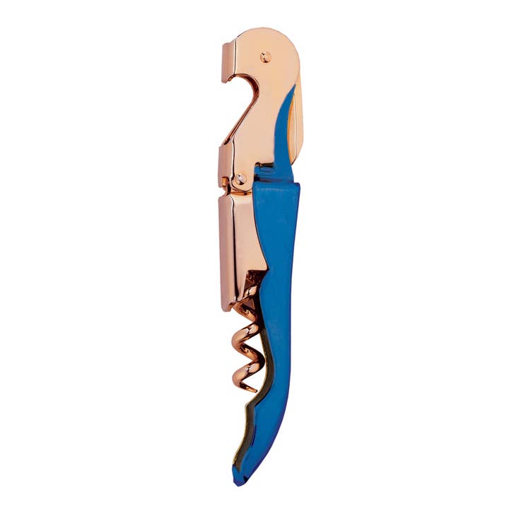 UBERSTAR – wholesale Bottle/wine opener – UBERSTAR Corkscrew Waiter's Friend - Rose Gold & Blue