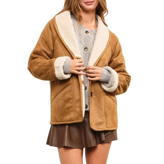 RAGLAN SLEEVE SHEARING MUSTANG JACKET for wholesale by Blue Bunny Inc