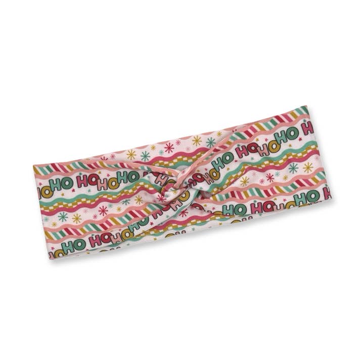 HO HO HO Knotted Headband for wholesale by The Happy Headband Co