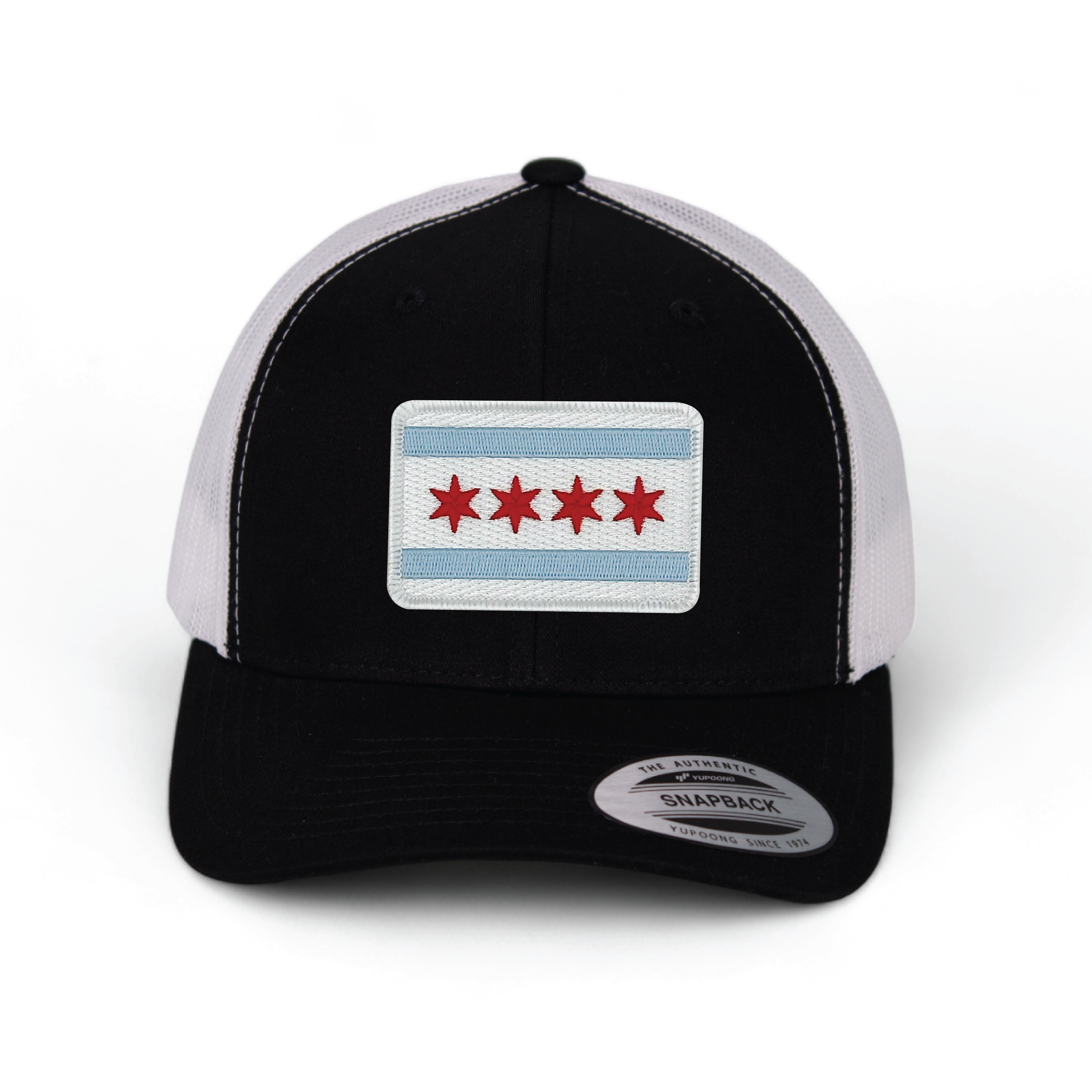 Cotton Mule - Wholesale Trucker Hat - Unisex - Chicago Flag Patch Trucker Hat14