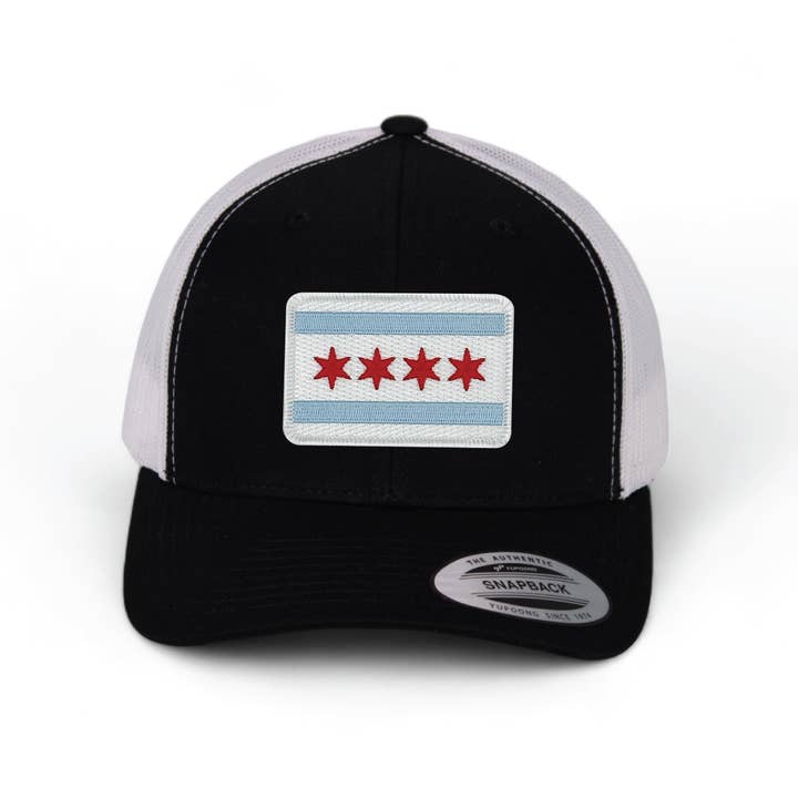 Cotton Mule - Wholesale Trucker Hat - Unisex - Chicago Flag Patch Trucker Hat14