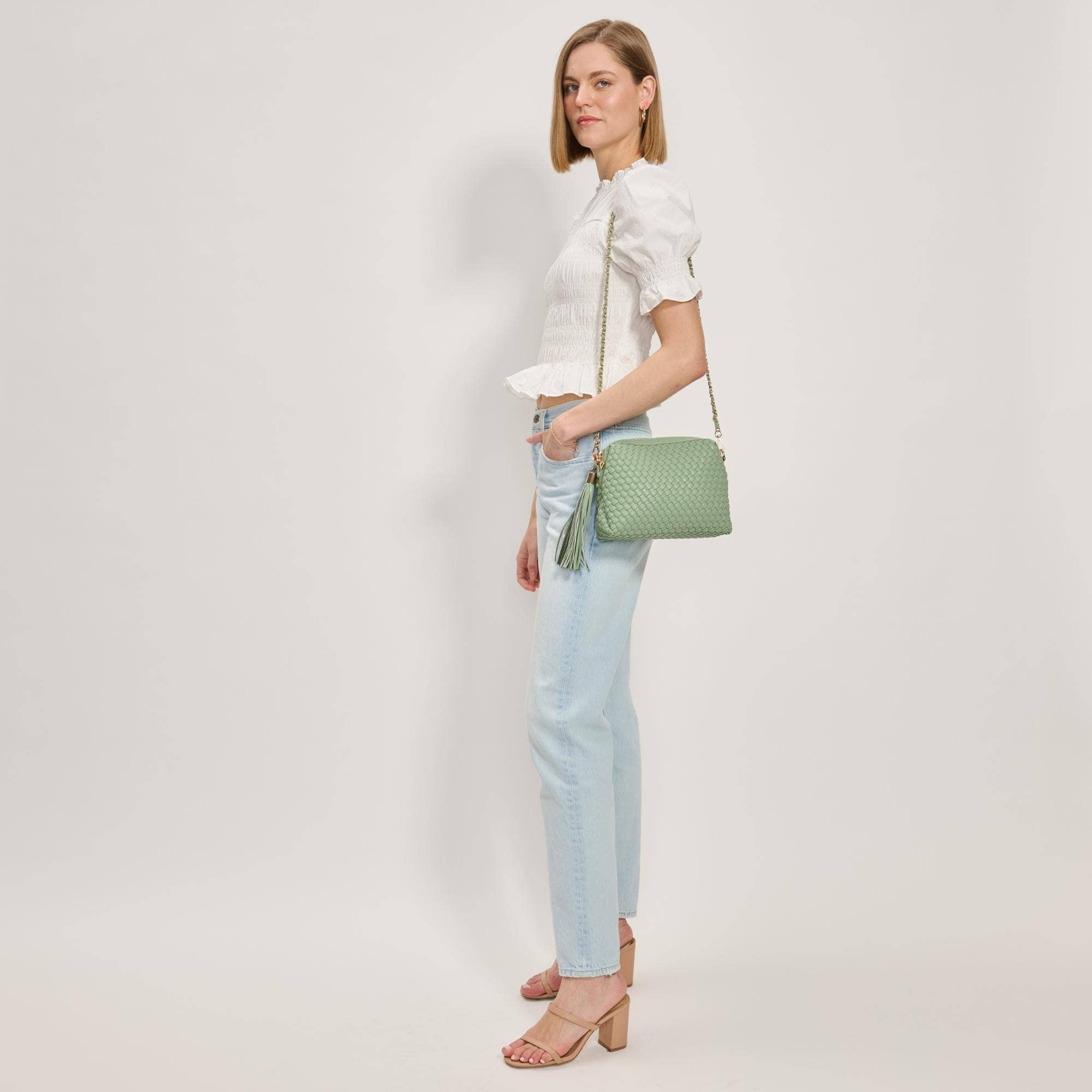 Moda Luxe – Großhandel Umhängetasche - Damen – Roxana Geflochtene Umhängetasche25