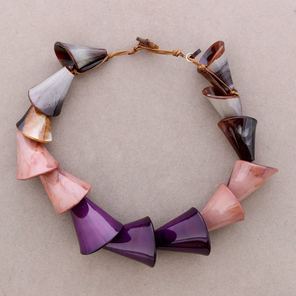Sonata - Wholesale Snap Jewelry - Resin Horn Choker4