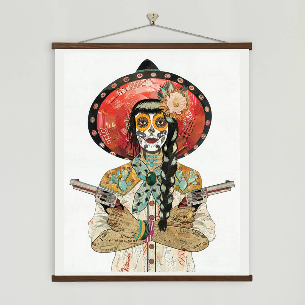 Dolan Geiman - Wholesale Art Print - Art Print | Vintage Cowgirl Art | VAQUERA SUDOESTE (CACTUS)1