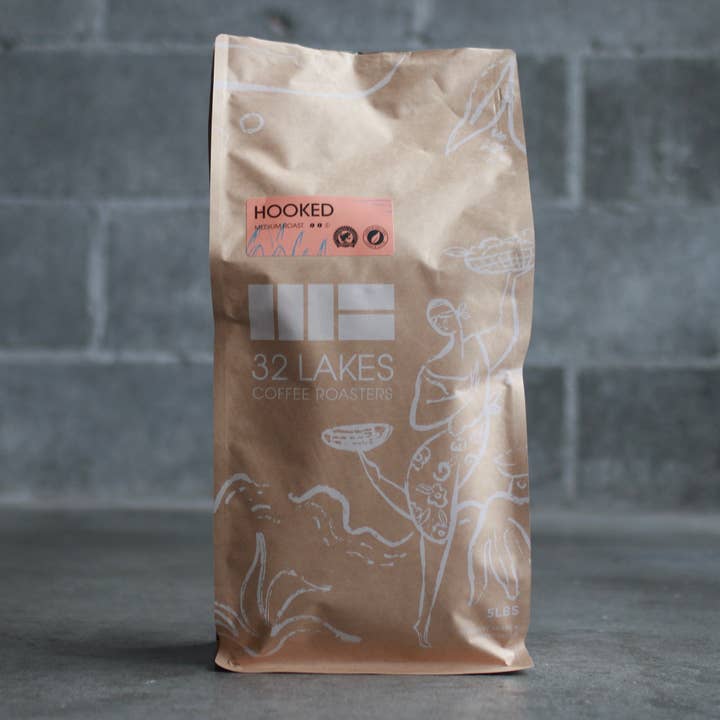 Hooke Torra Média - 5lb Grãos Inteiros de Café Arábica por atacado de 32 Lakes Coffee Roasters