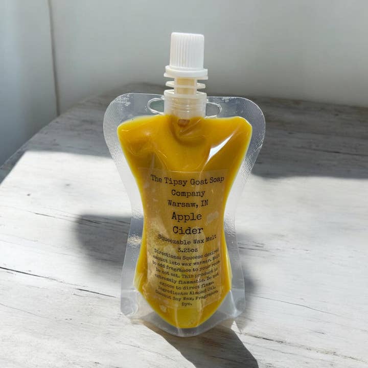 Cire à fondre pressable au cidre de pomme pour la vente par The Tipsy Goat Soap Company