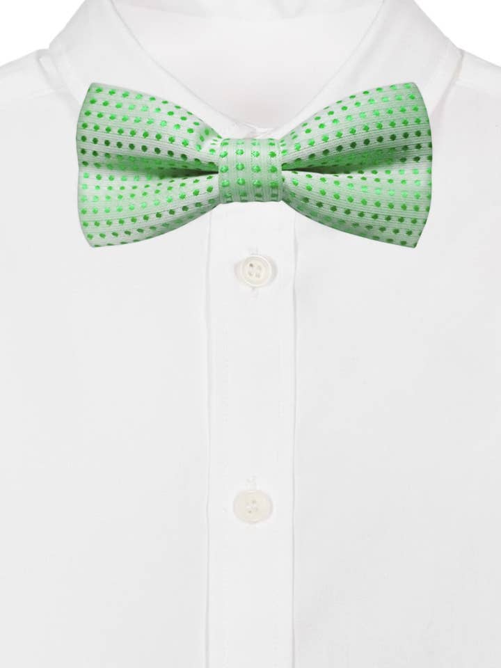 GREEN POLKA DOT BOY BOW TIE for wholesale by Josvil