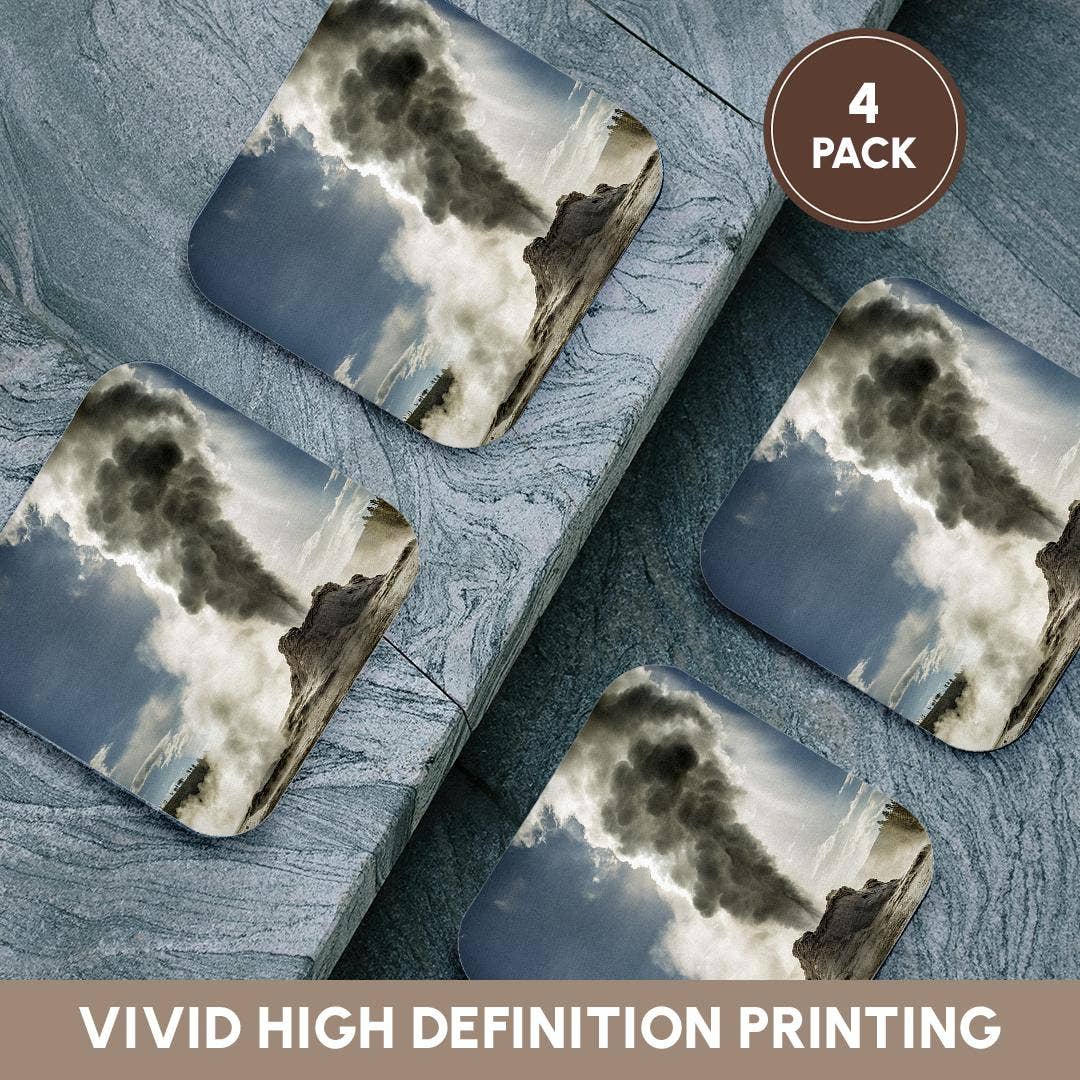 3dRose - Wholesale Coasters - 3dRose, Castle Geyser erupting, Upper Geyser Basin, Yellowstone NP, Wyoming, Coaster12