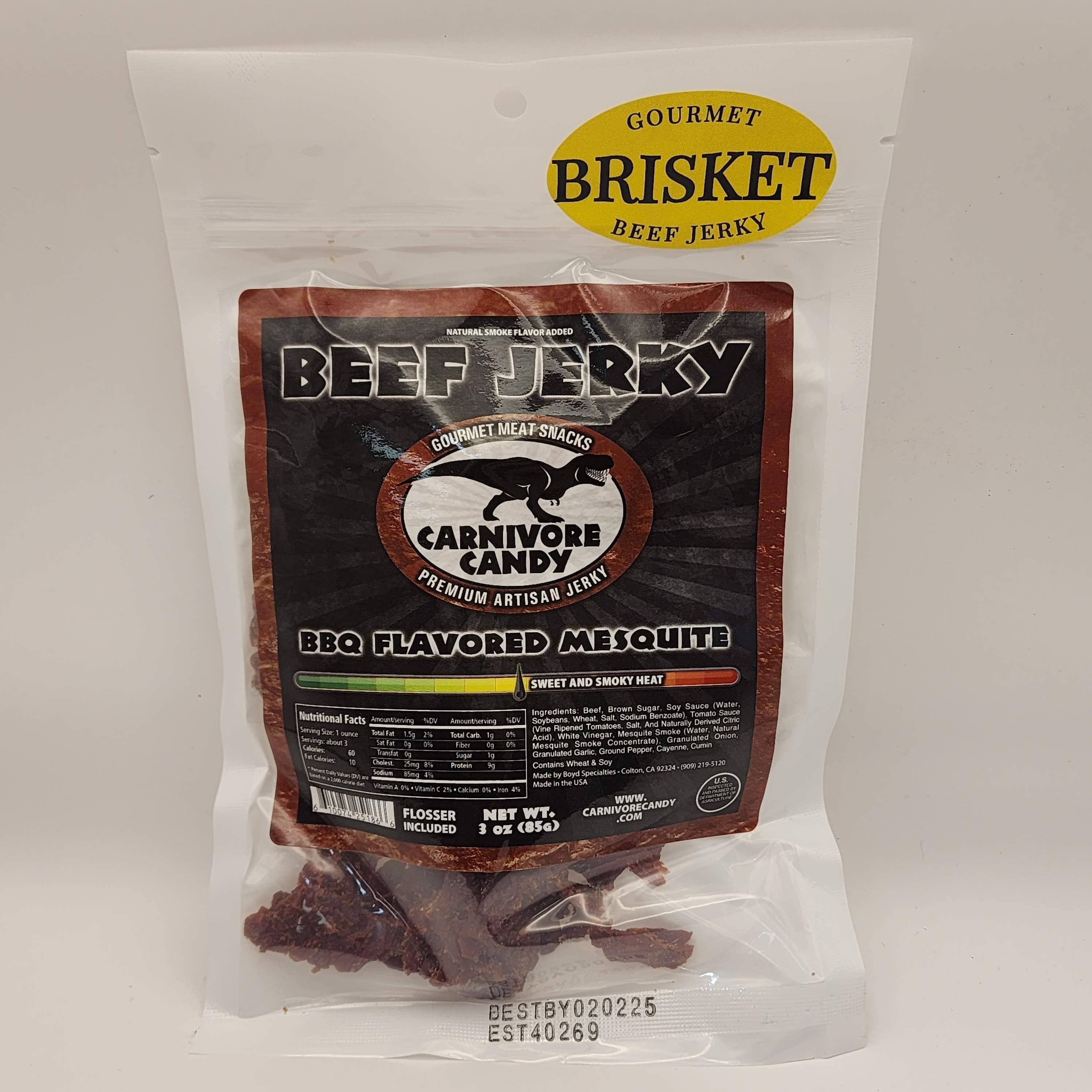 Long Beach Exotic Jerky - Wholesale Jerky - Carnivore Candy - BBQ Mesquite Beef Jerky0