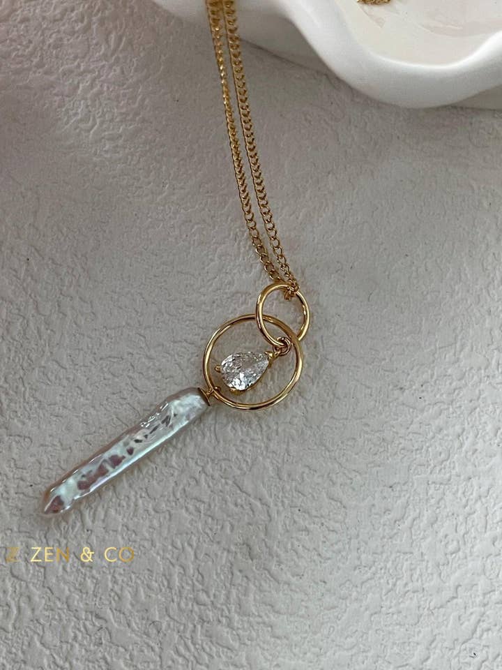 Collar colgante de perla Keshi TABI para venta al por mayor de ZEN&CO Studio