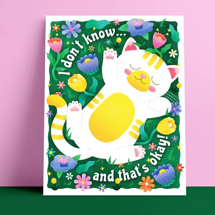 Ik weet het niet en dat is OK Cat Art Print | Cat Lovers | Cat voor wholesale door Kidnichols