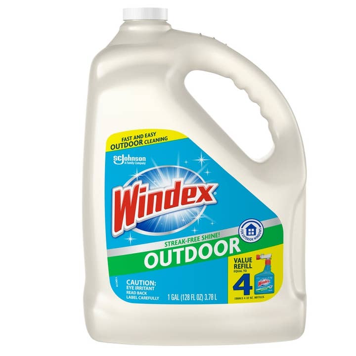 Everyday Supply Co - Wholesale Glass Cleaner - Windex Outdoor Glass Cleaner 128 oz, Original Scent, 4-Pack