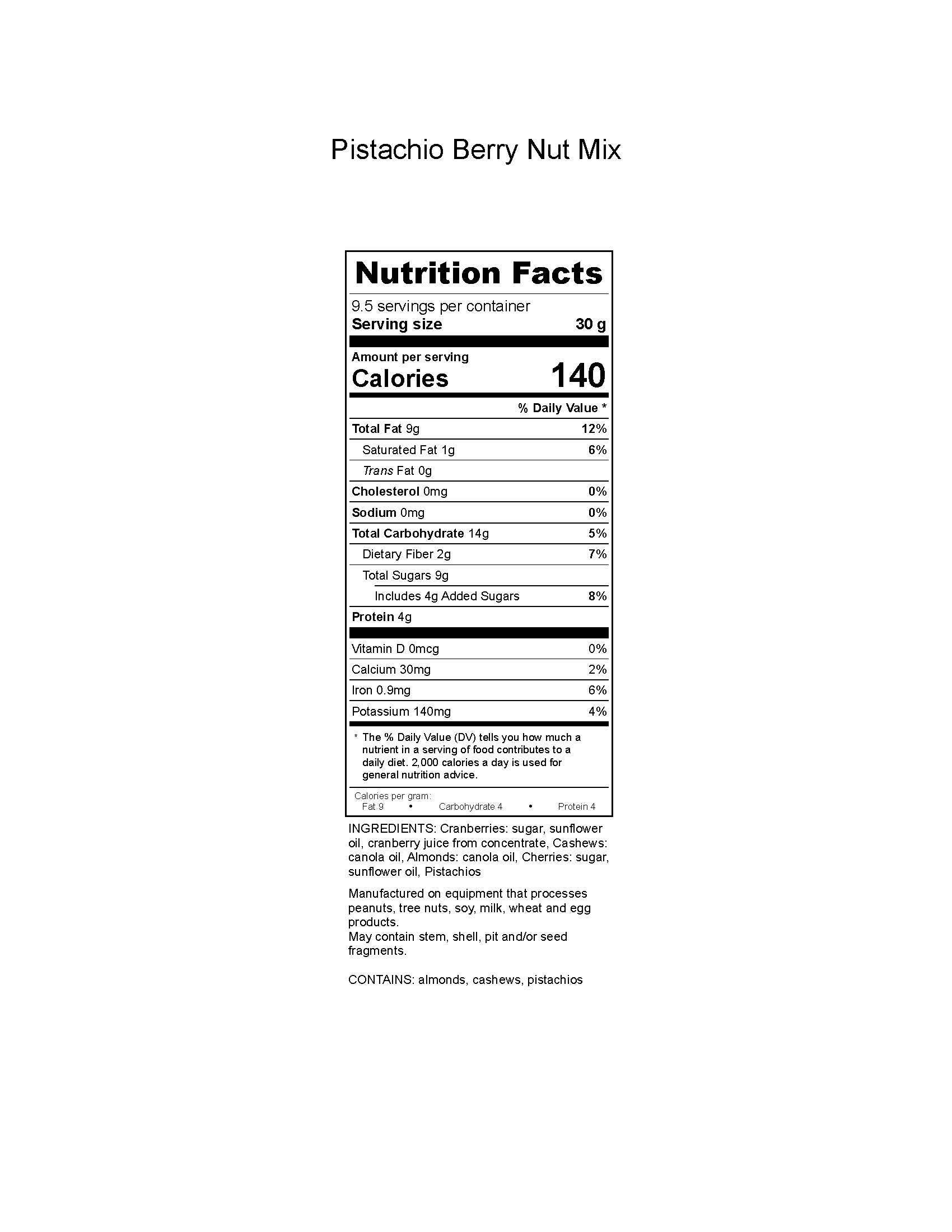 Germack Pistachio Company - Wholesale Trail Mix - Pistachio Berry Trail Mix - 10 oz1