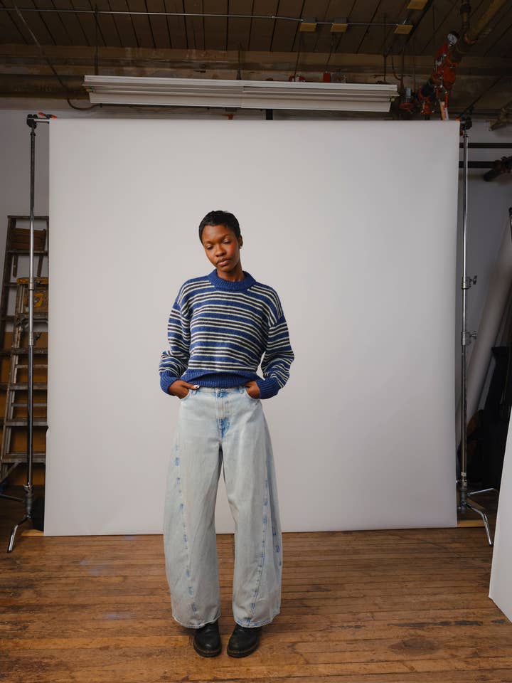 The Endery - Wholesale Knit Sweater - Women's - Hilma Striped Sweater - Nicandra3