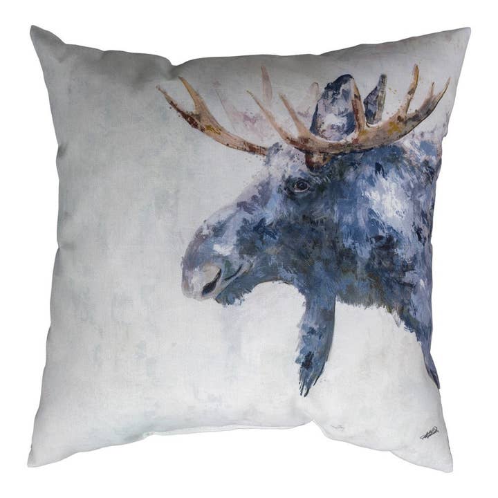 Whispers Of The Wild - Moose Climaweave Pillow for wholesale by Manual Woodworkers and Weavers, Inc.