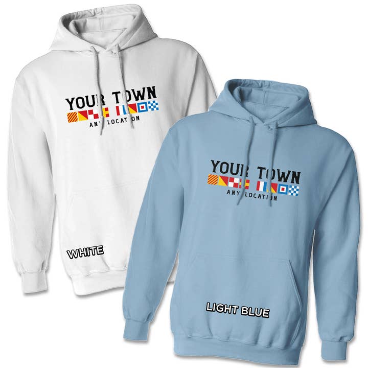 RetroPlanet - Wholesale T-Shirt (Graphic) - Unisex - Nautical Flags Name Drop T-Shirt Sweatshirt Hoodie Adult