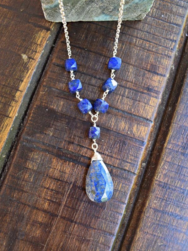 Lapis Statement Necklace for wholesale by Solana Jewelry