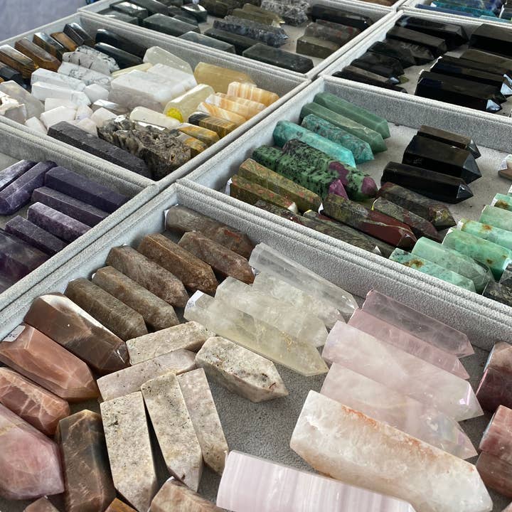 Moon River Designs - Wholesale Spiritual Stone/Crystal - Mystery Crystal Towers Bulk Set of 25