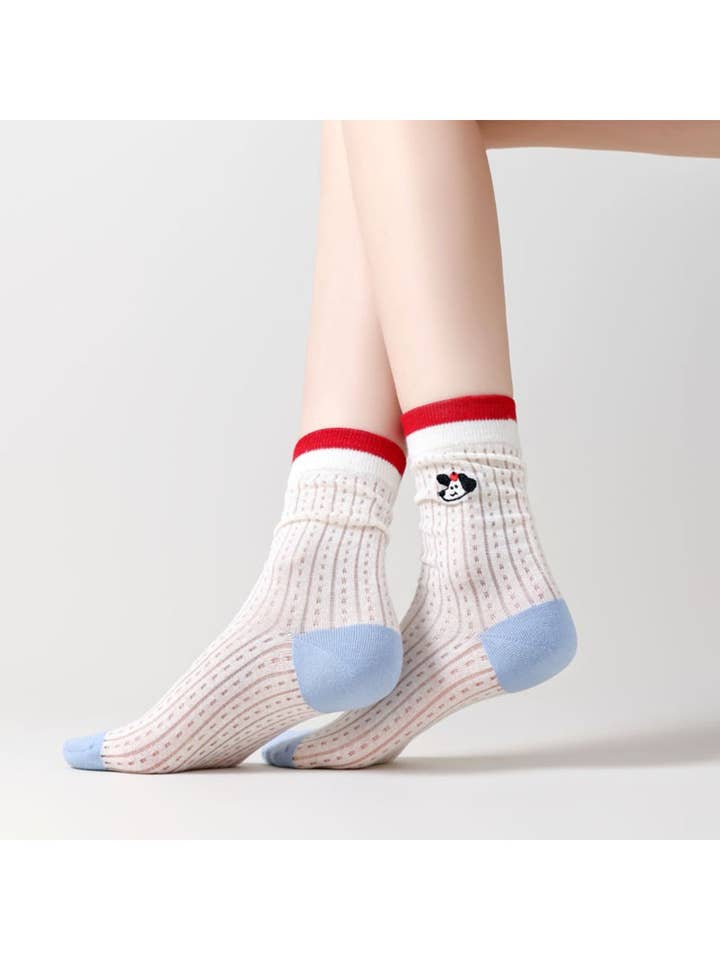 Rufia - Calcetines Retro Rojos con Acento para venta al por mayor de Funkyrel® Atzbranding Limited