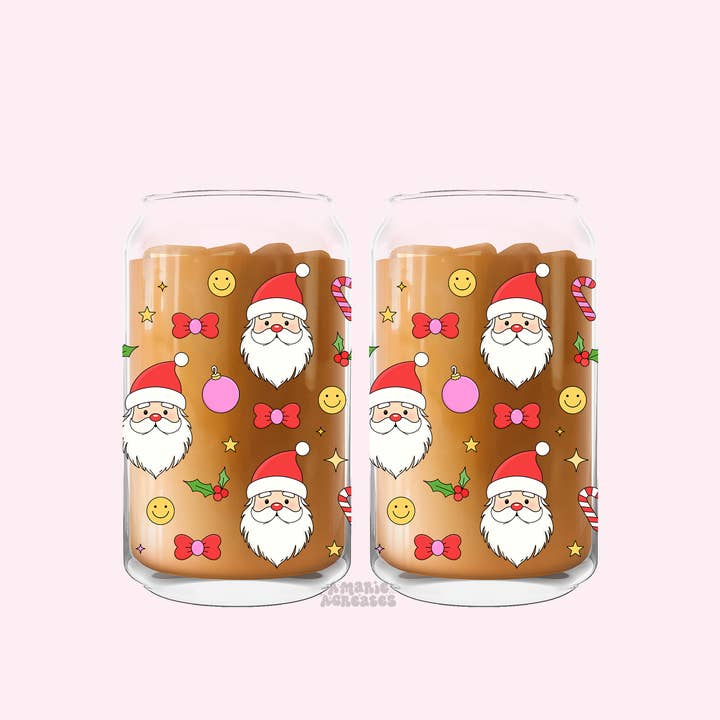 amarieacreates - Wholesale Drinking Glass/Cup - Classic Santa Glass Cup