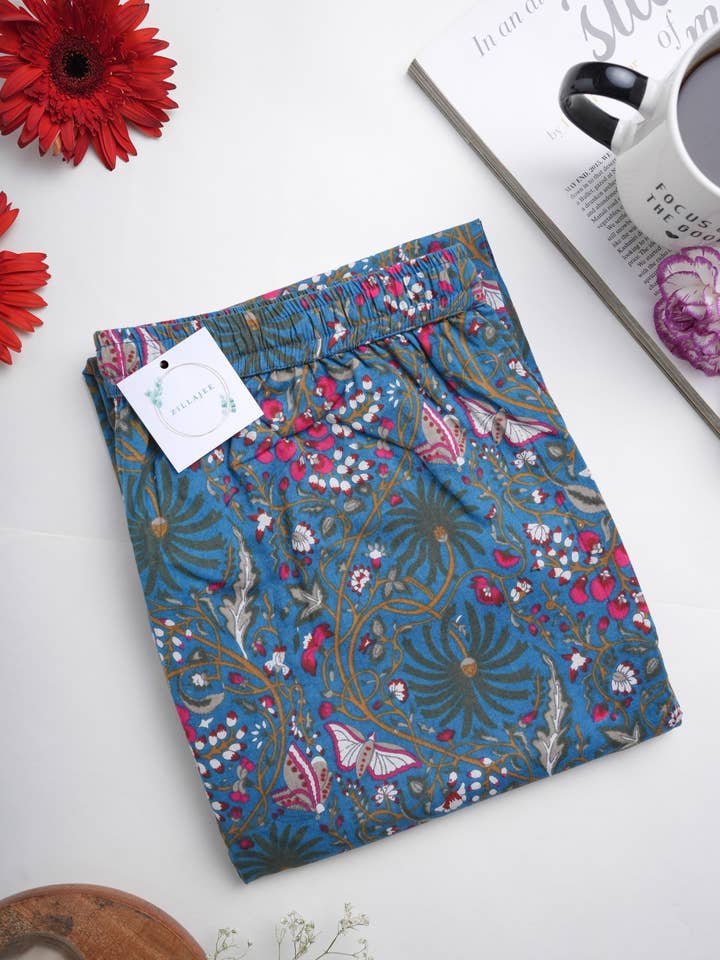 Zillajee - Wholesale Sleepwear Bottom - Women's - Cotton Pajama Pants Women - Midnight Butterfly1