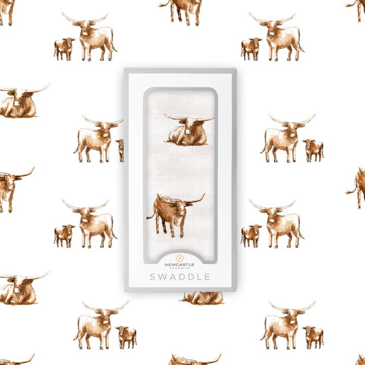 Newcastle Classics – wholesale Swaddle – Baby – Longhorn Swaddle