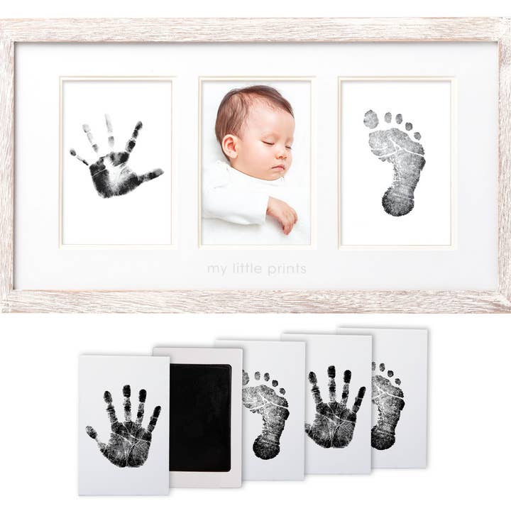 Pearhead - Wholesale Picture Frame - Kids & Baby - Babyprints Photo Wall Frame and Clean-Touch Ink Pad, Rustic
