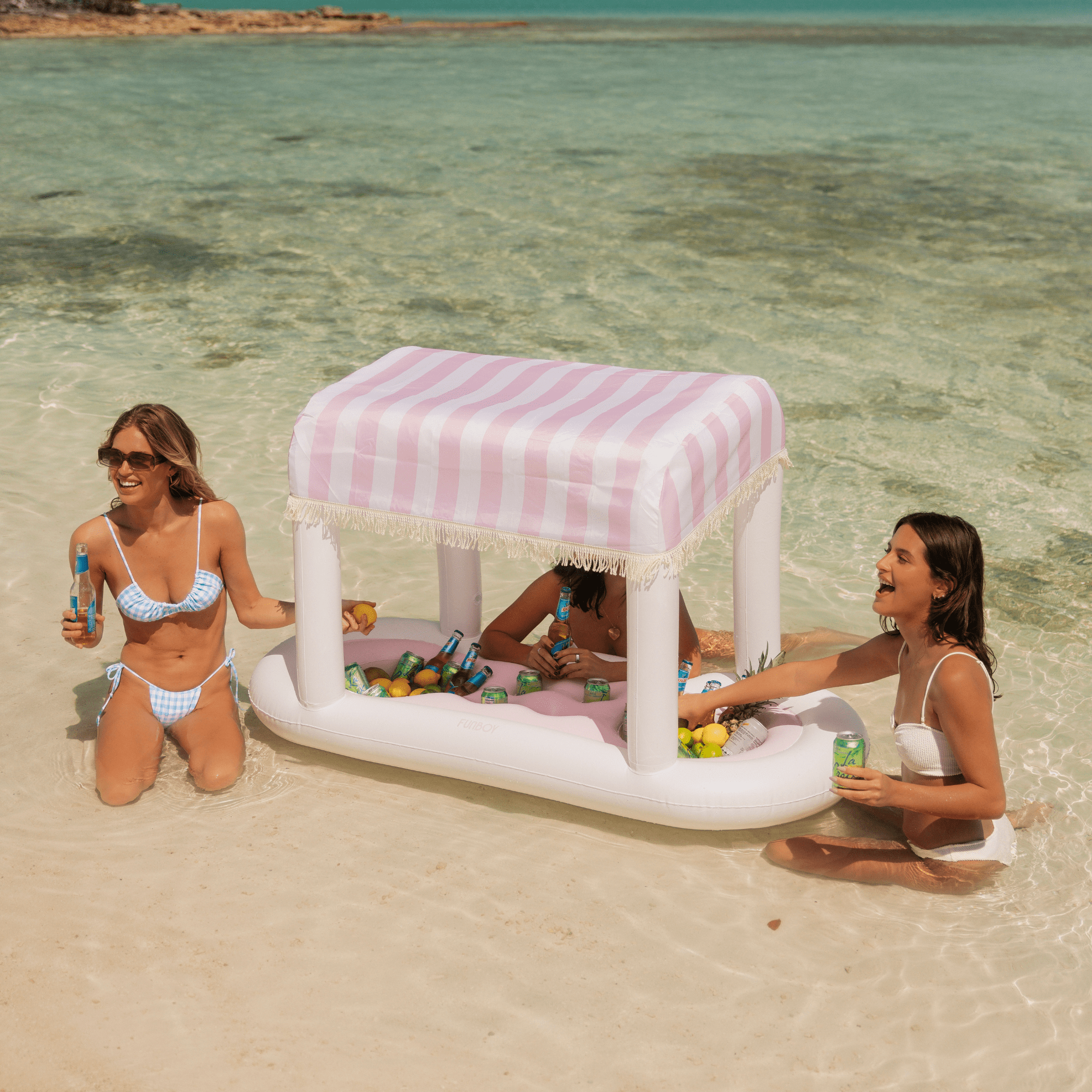 FUNBOY - Wholesale Inflatables - Pink Floating Cabana Bar1
