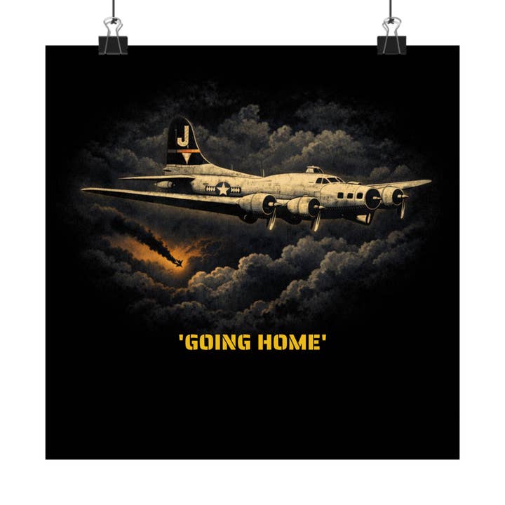775th Bomb Squadron Matte Poster — 'Going Home' Vintage WWII Aviation Print for wholesale by MIP