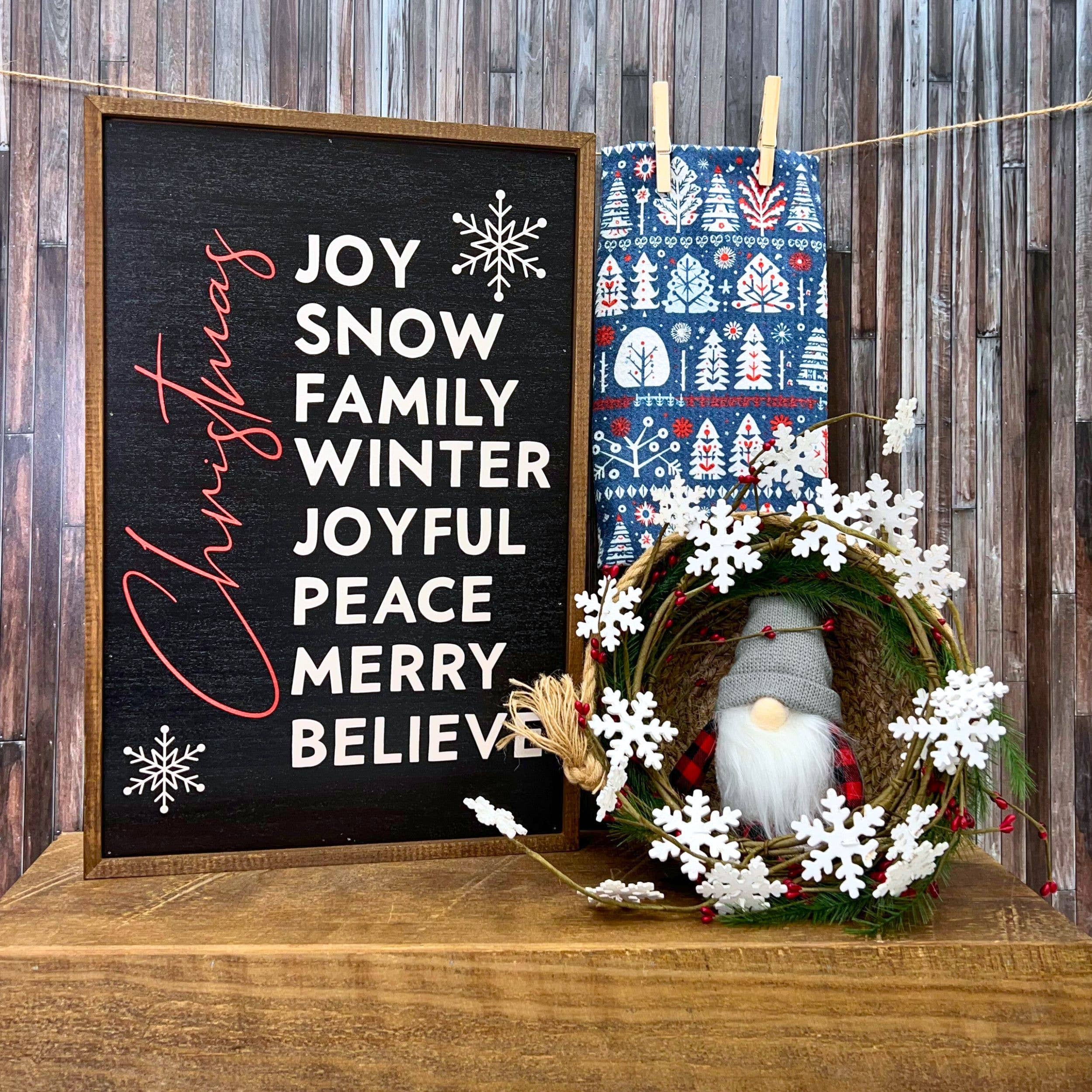 Driftless Studios - Wholesale Tea Towel - Nordic Sweater Pattern - Christmas Decor Waffle Tea Towels1