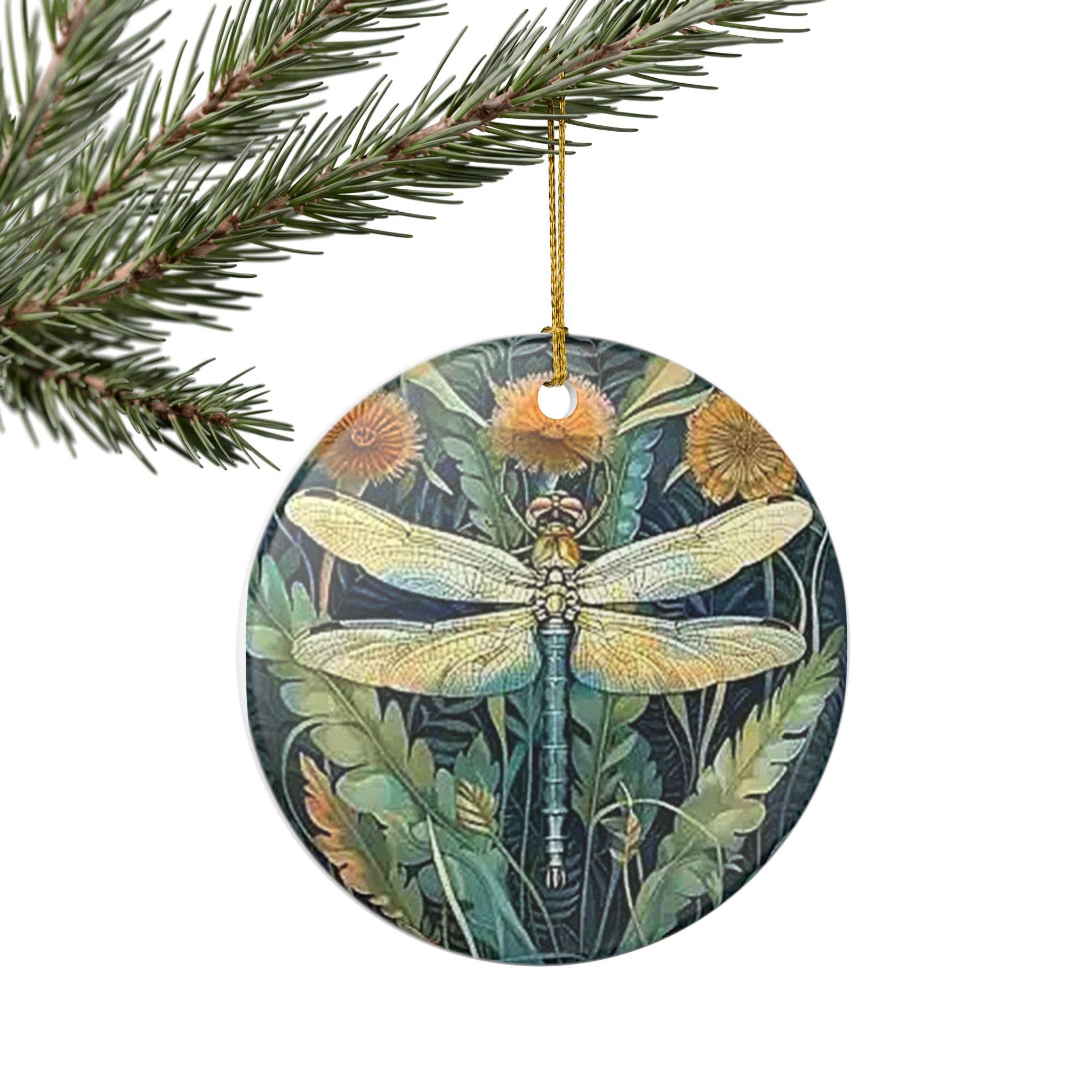 Miss Crabtree – wholesale Ornament – Dragonfly William Morris Christmas Ornament