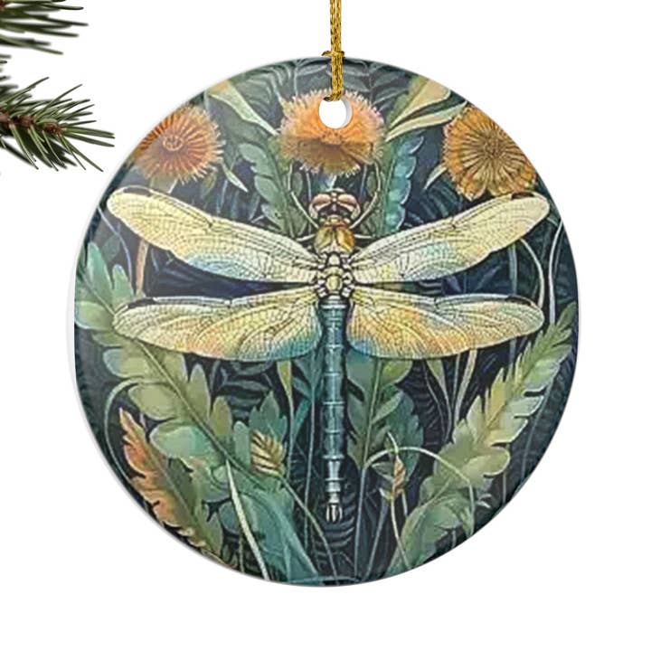 Miss Crabtree – wholesale Ornament – Dragonfly William Morris Christmas Ornament 0