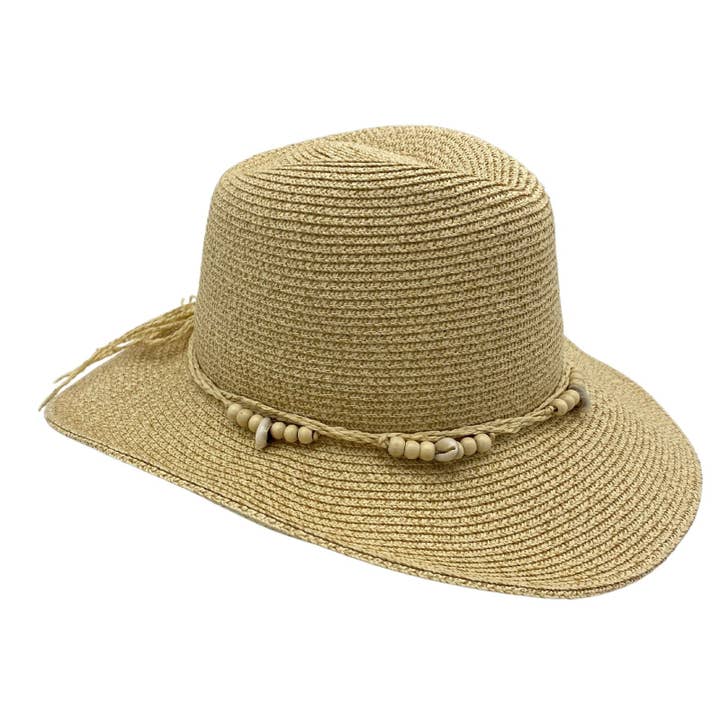 Natural Jacaru 1760 Cowboy with Thin Braid Hat for wholesale on Faire