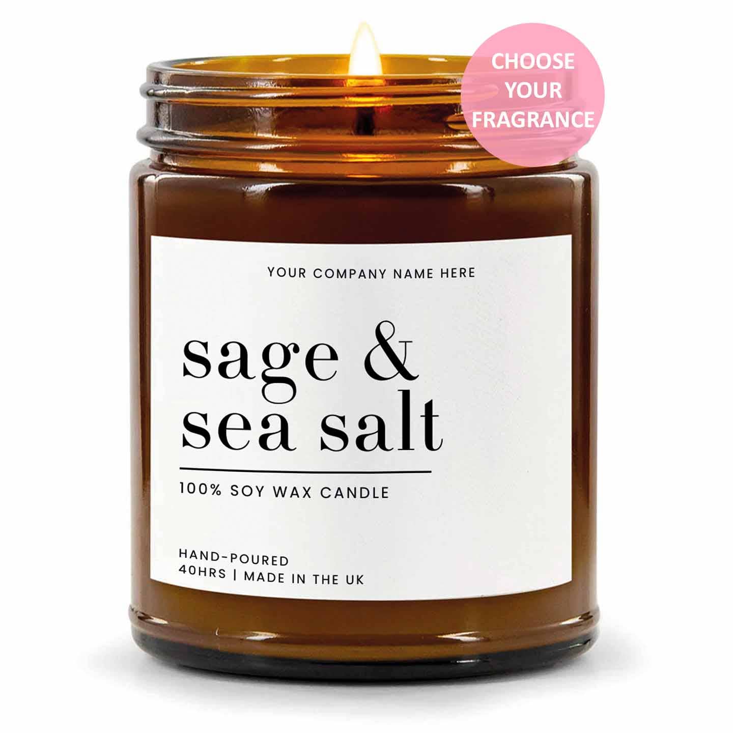 Candle Drop – wholesale Jar/filled candle – Label Style 6 | Wholesale White Label Soy Candle | Amber Jar8