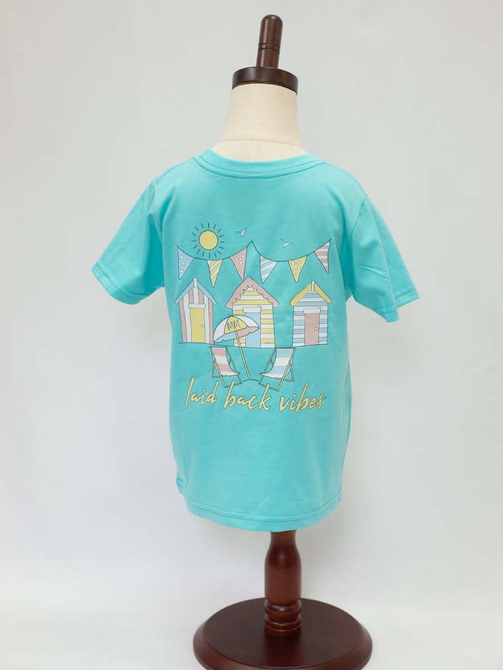 Laid Back Vibes Kids T-Shirt | Beach for wholesale by Magnolia Mudbugs
