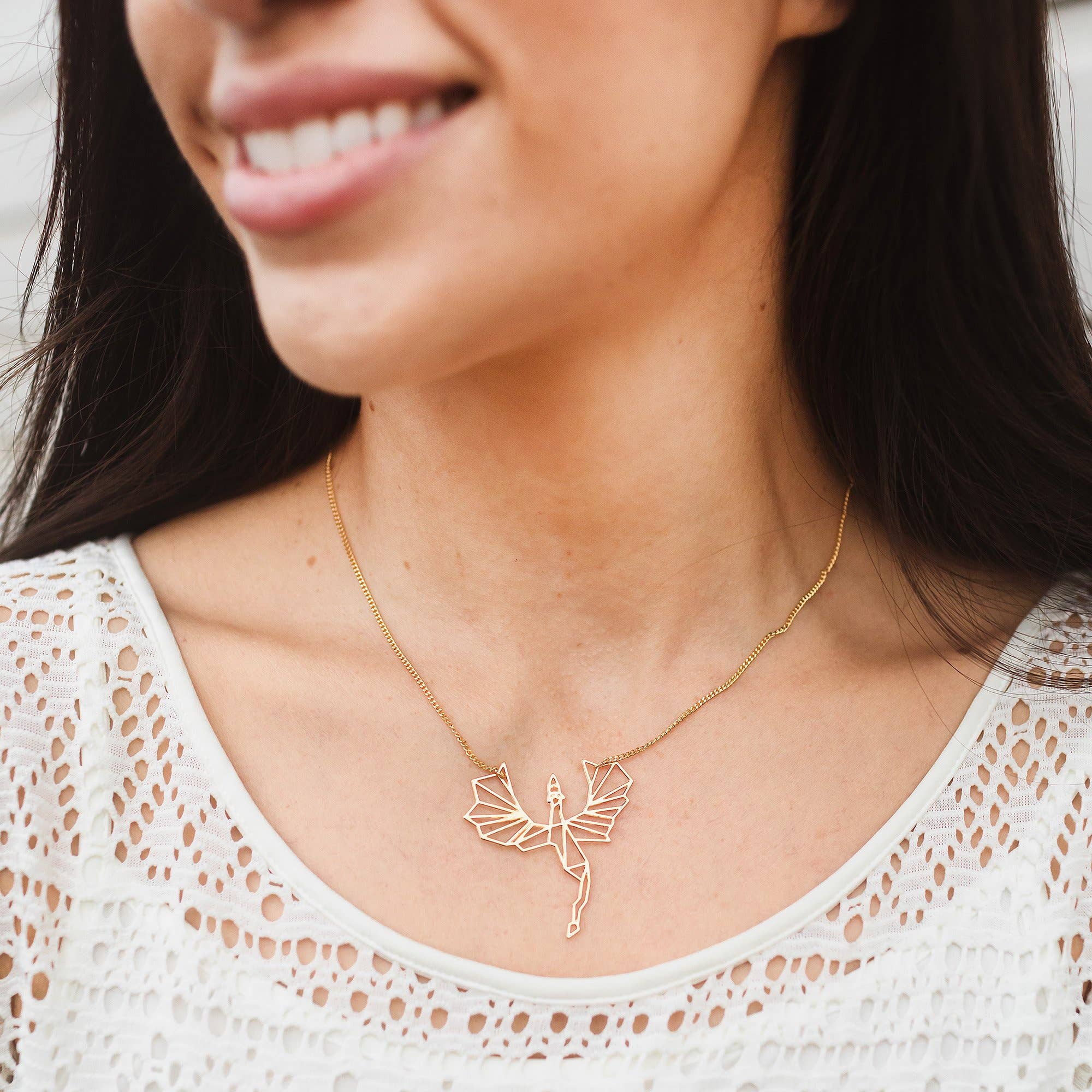 Shany Design Studio – Colar pingente/pendente por atacado – Colar Dragão Dourado/Prateado7