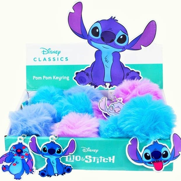 KIDDY-MOOV - Wholesale Keychain - Kids - Stitch plush pompom keychain 7cm + plastic pendant 61